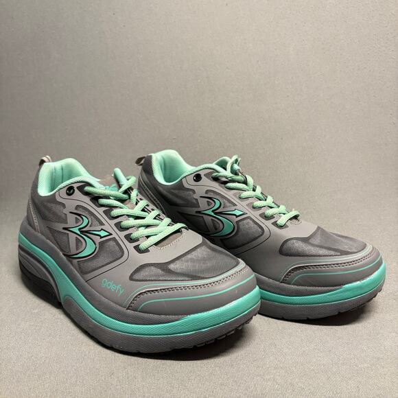 Gravity Defyer GDefy Ion Gray Mint Green Athletic Sneakers TB9022FGU-M Size 10 - Picture 1 of 16